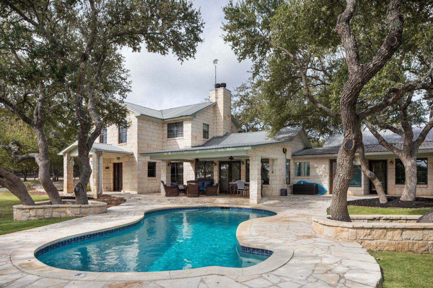 The pool under the oaks