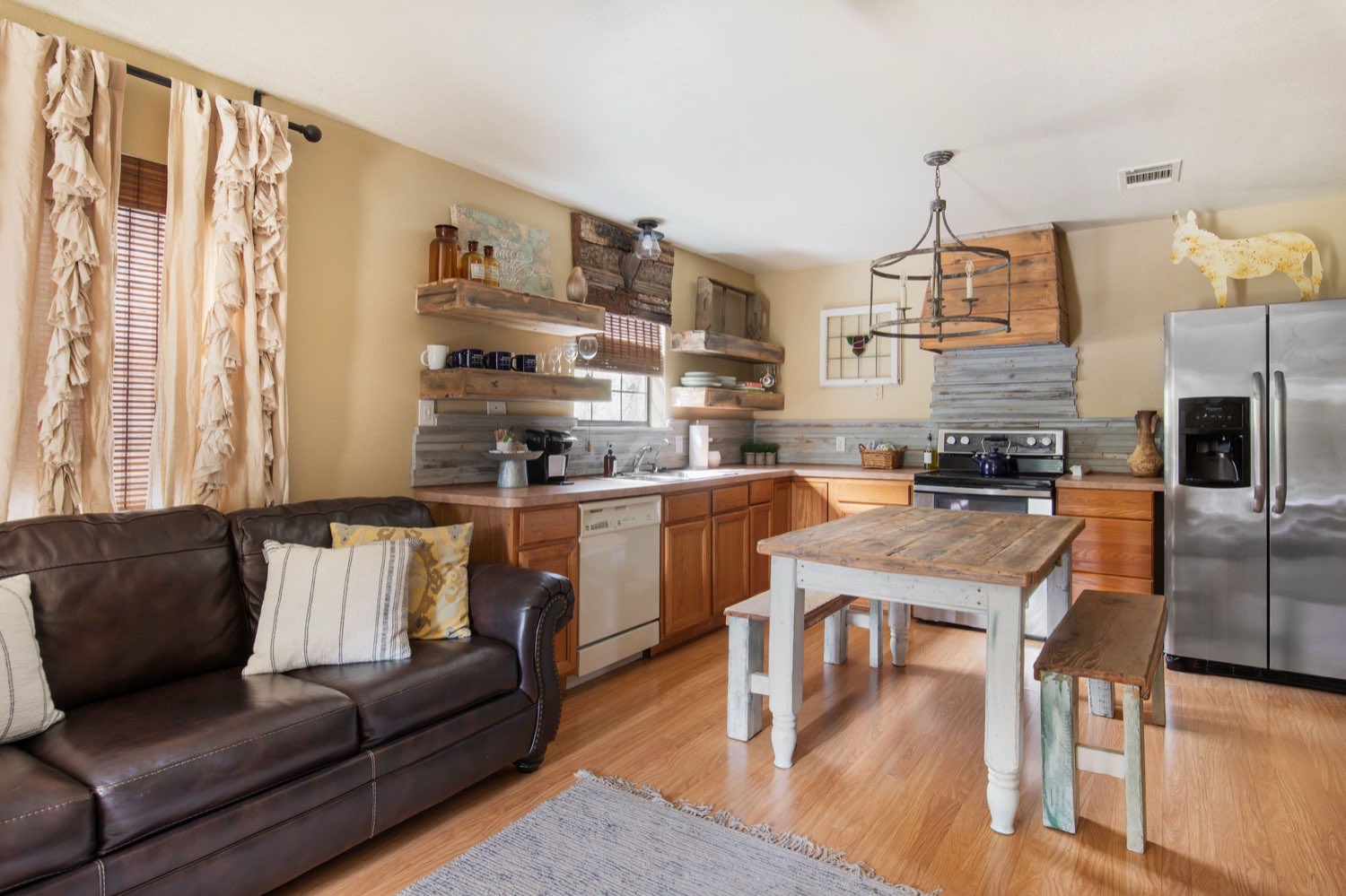 The guest house kitchen — the second stocked kitchen