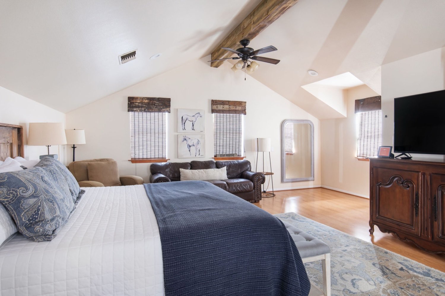 A loft bedroom