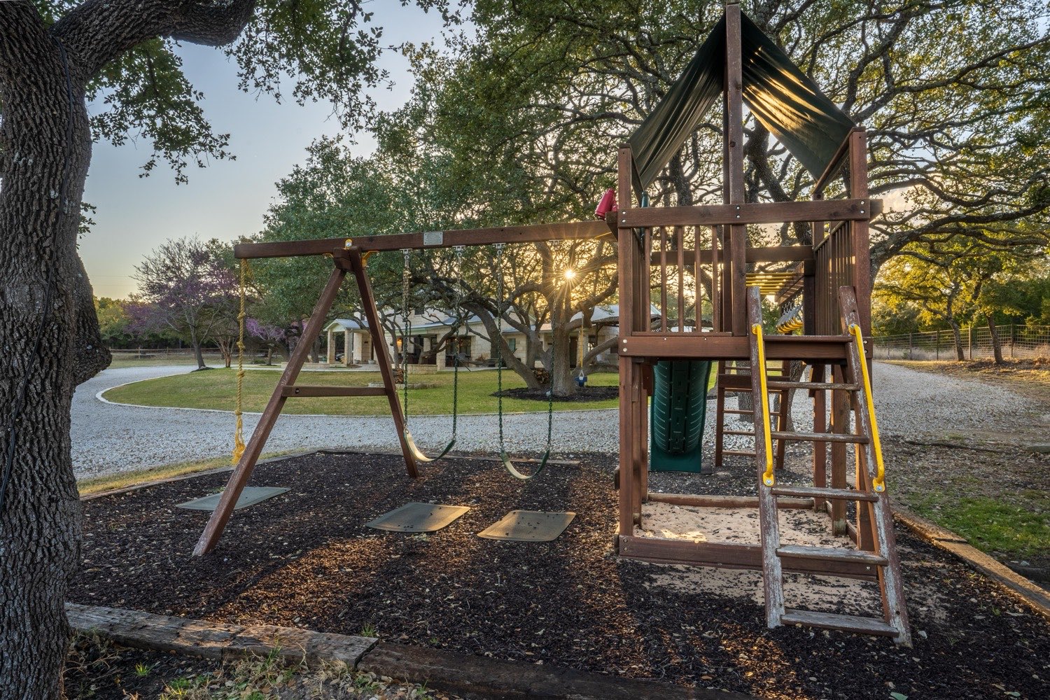 The playscape for the kids