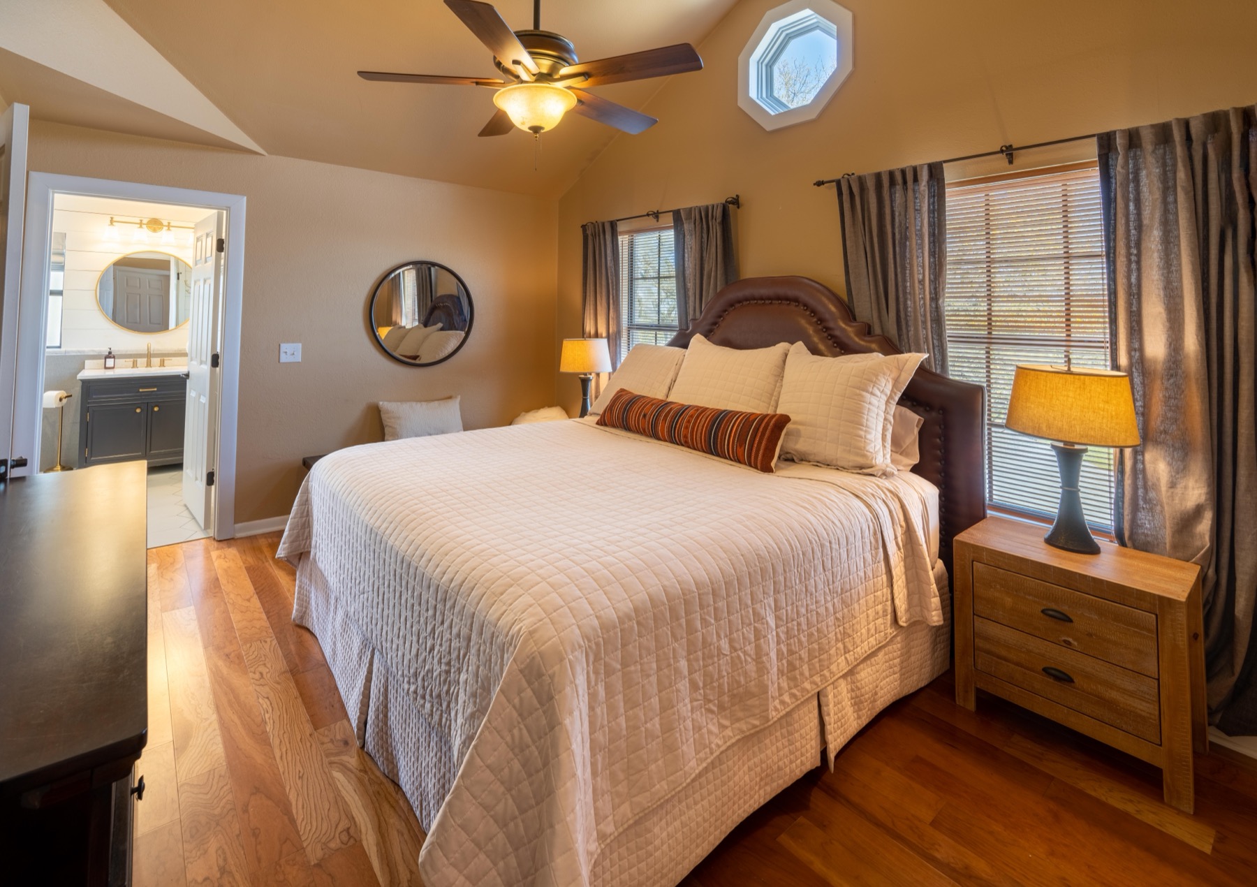 The main house master bedroom